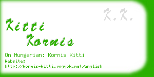 kitti kornis business card